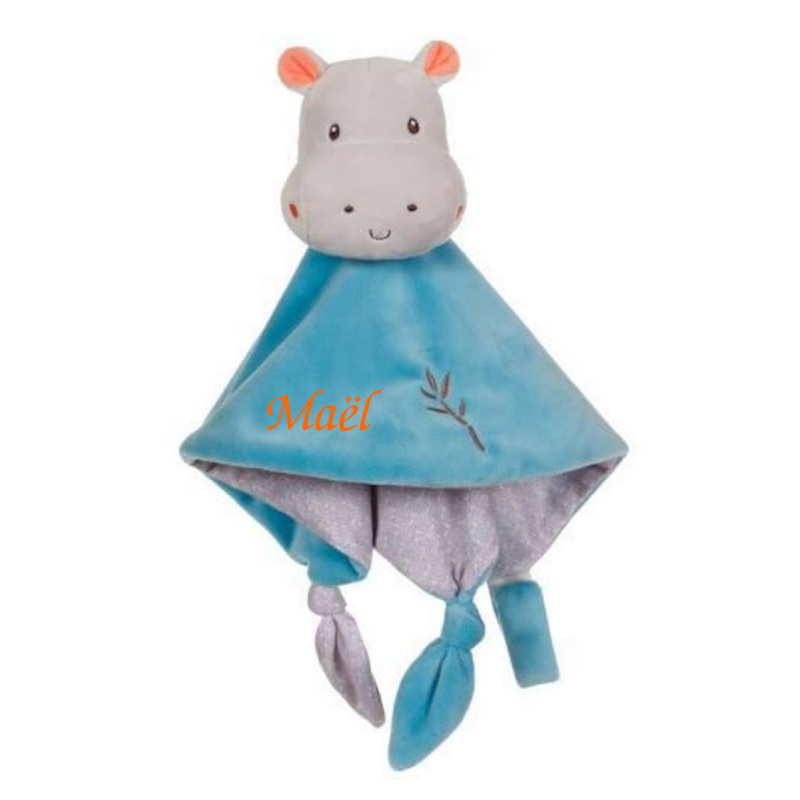  - bamboo - plat hippopotame bleu 25 cm 
